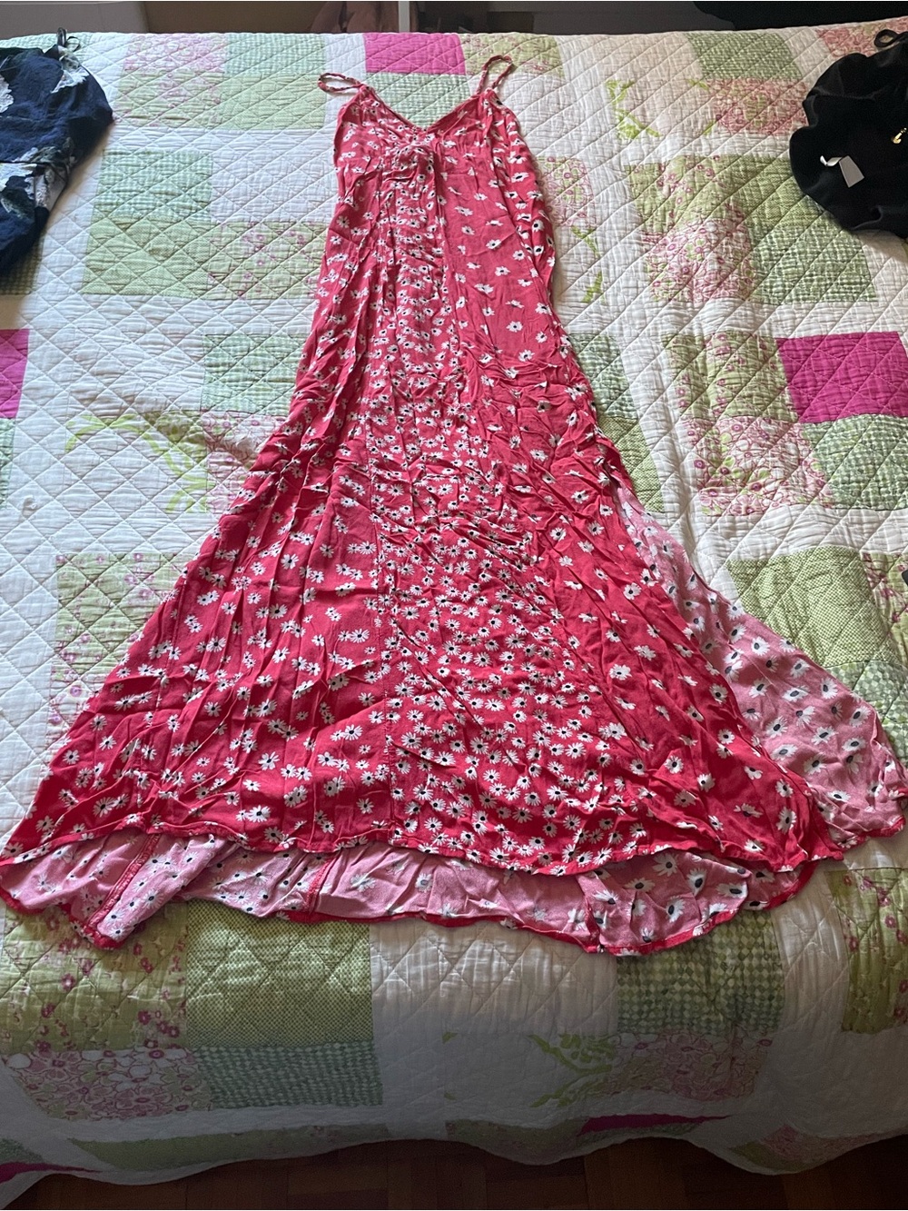 American Eagle Outfitters Pink Floral Maxi Skirt